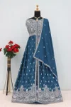 Rakhi By Aashirwad Chinon Silk With Embroidery Sequence Work Readymade Suits